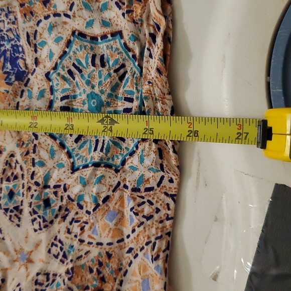 EUC Rose & Thyme Split Neck Cottony Blouse Bishop Sleeve Boho Tunic 1X - Picture 9 of 16